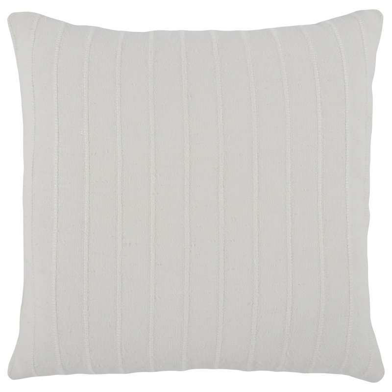 Hendri 22" Square Throw Pillow, White