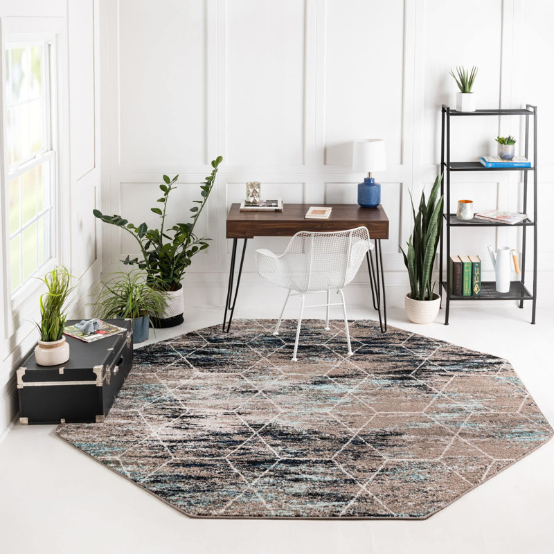 Johnstonville Geometric Indoor Rug, Octagon 5'3" x 5'3"