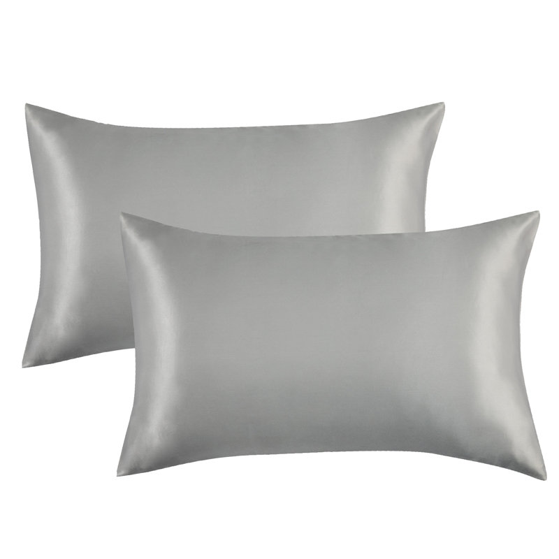 Satin Pillow Case, 50 x 60 cm Pillowcase, Grey