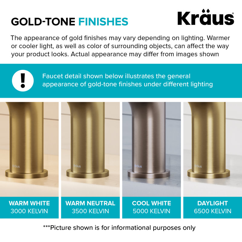 Kraus Torak 2-Function Single Handle Pull Down Kitchen Faucet, Brushed Brass