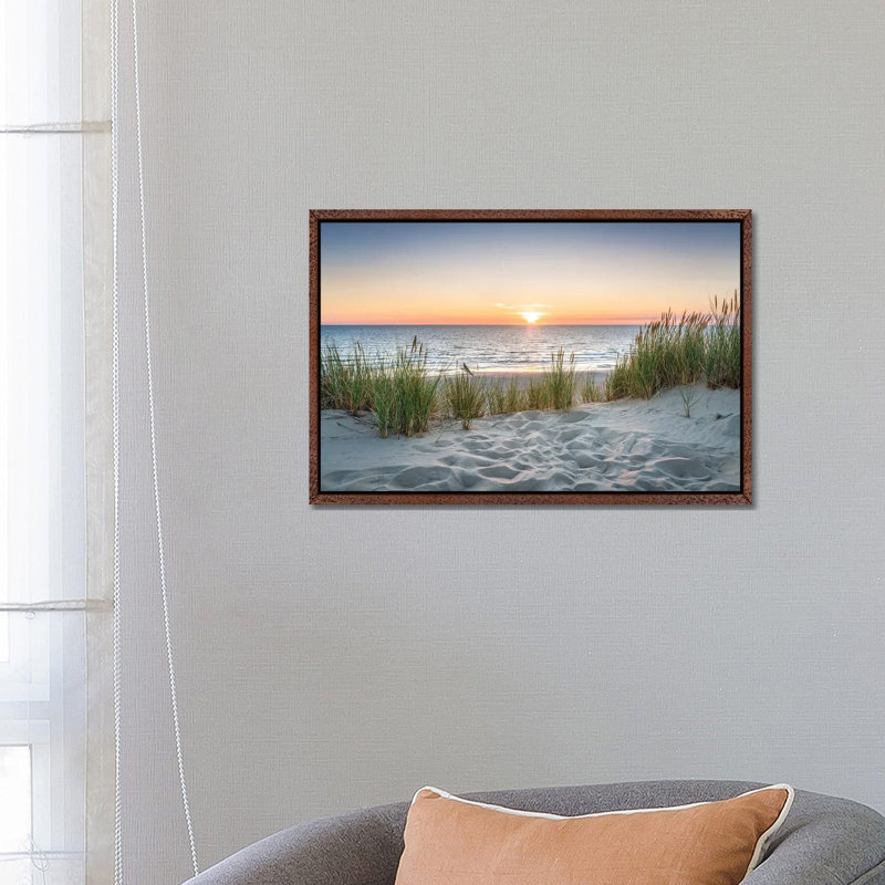 Beautiful Sunset At The Beach by Jan Becke - Print on Canvas, 66.04 cm H x 45.72 cm W, Classic Wood Framed Canvas