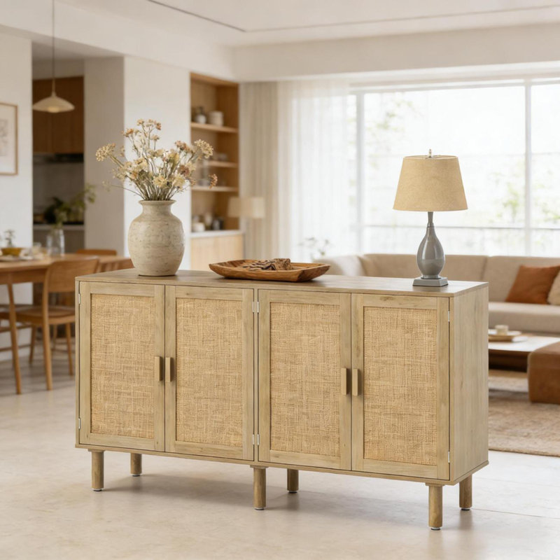 Rattan Storage Cabinet,Hall Sideboard Cabinet,Buffet Cabinet,Coffee Bar Cabinet