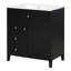 Meuble-lavabo noir 30 po avec lavabo-543679674