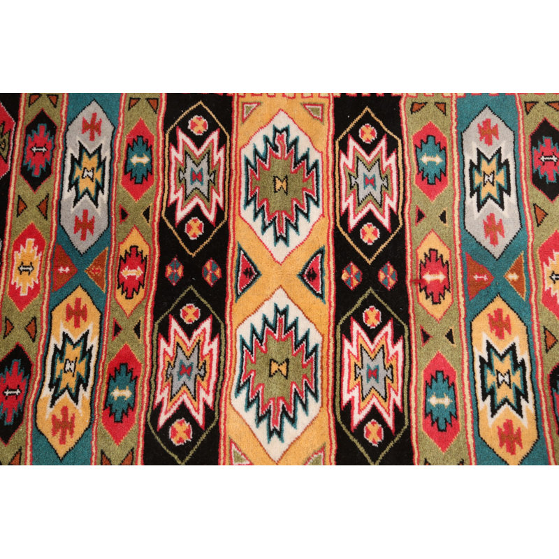 One-of-a-Kind 3'5" X 5'2" New Age Wool Area Rug in Multicolor