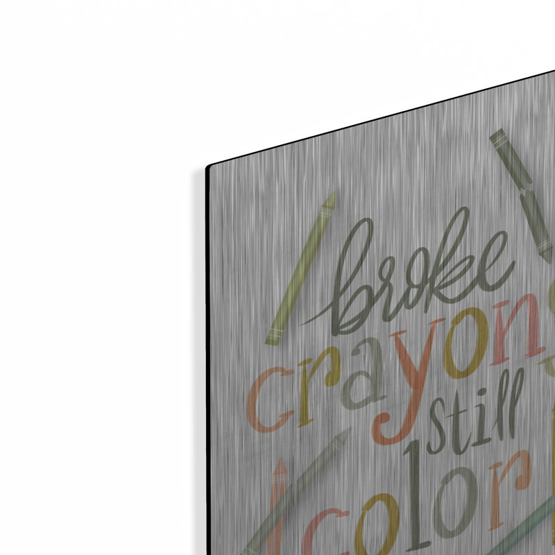  «Broke Crayons Still Color» par House Fenway, art mural en métal, 12 po x 16 po, H 16 po x l 12 po