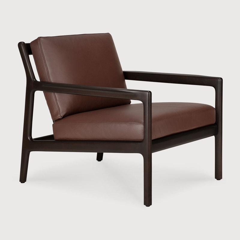 Jack Lounge Chair, Burgundy Leather