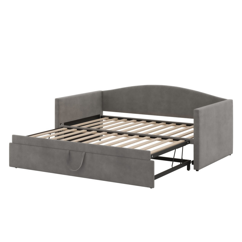 Lit de jour avec couchette extensible, Gris