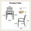 Ensemble de table d'extérieur à l'épreuve de la rouille 47 po 47 po avec trou pour parasol et 4 chaises empilables-1359955639