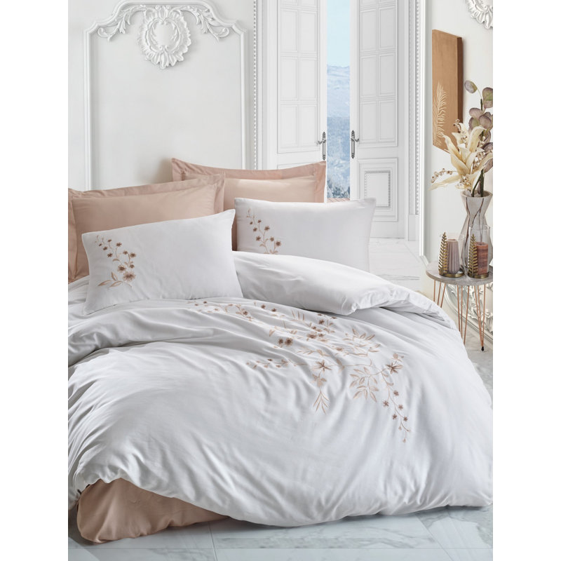 Ensemble de housse de couette 100% coton 4 pièces Brianne