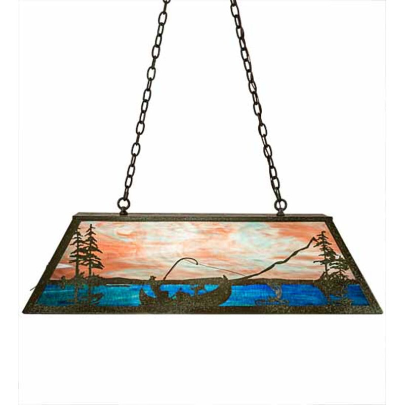 Trout And Fisherman 6 - Light Pendant