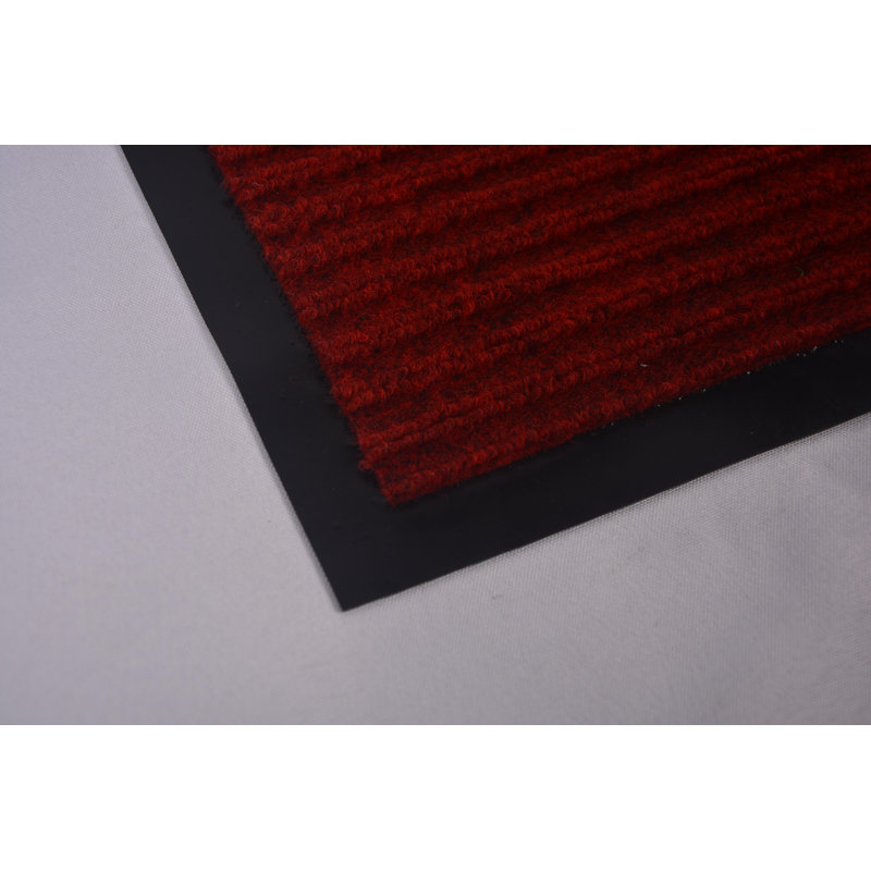 Red Non-Slip Synthetic Runner Rug for Hallways