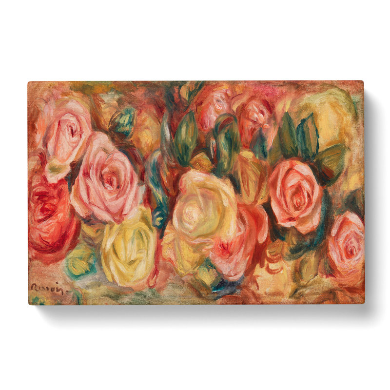 Roses by Pierre-Auguste Renoir - Wrapped Canvas Painting, 60cm H x 91cm W x 3cm D