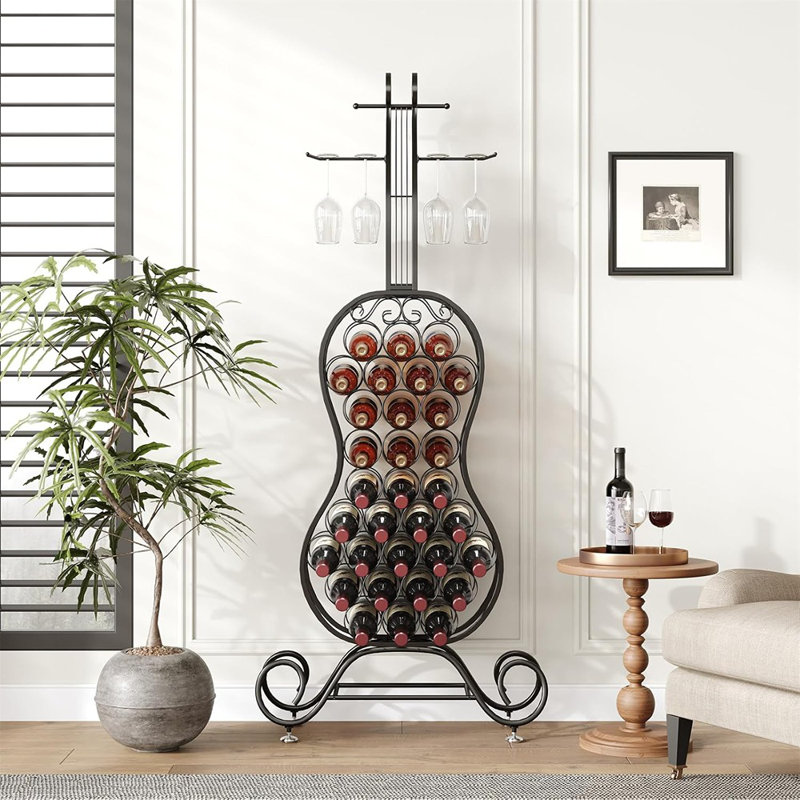 Porte-bouteilles sur pied avec porte-bouteilles
