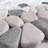 White-Black-Silver Jade Pebble Mosaic 12" x 12"