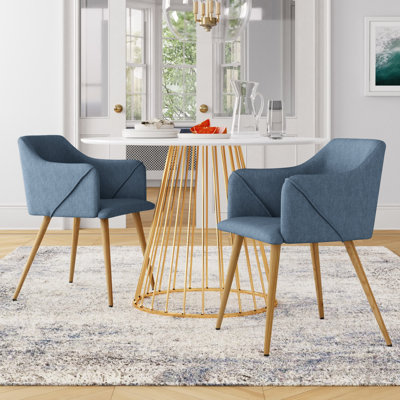 Agra 47cm H Polyester Blend Upholstered Armchair in Grey