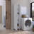 Storage Cabinet, Broom Hangers, Metal Handle
