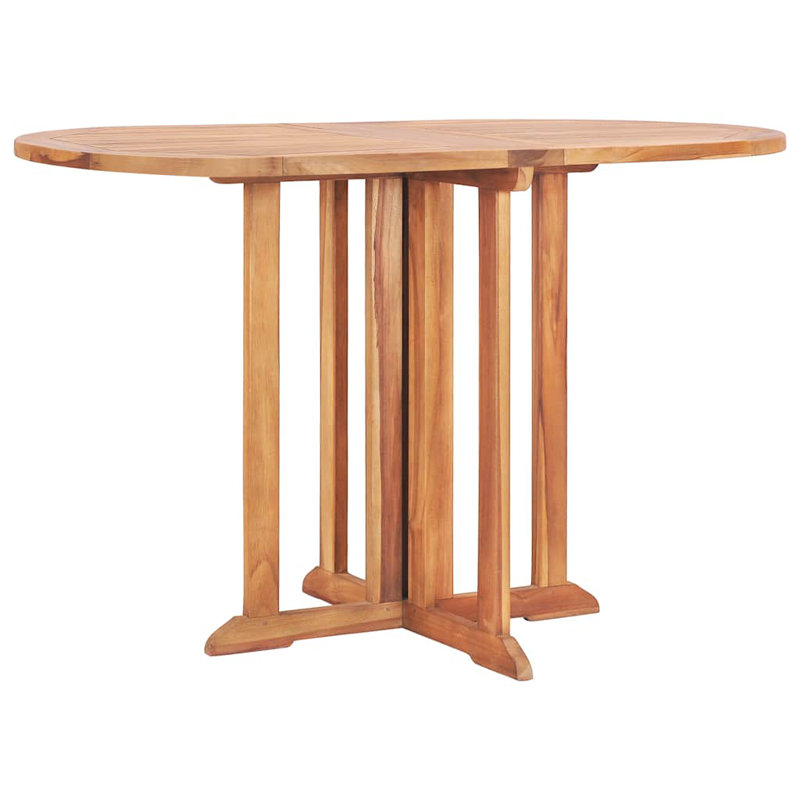 Haytug Oval Teak Folding Outdoor Dining Table , cm W cm D, 75 x 70 x 120 cm