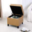 Repose-pieds 17,5 po en similicuir avec rangement-536830740