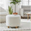 Tabouret rond crème