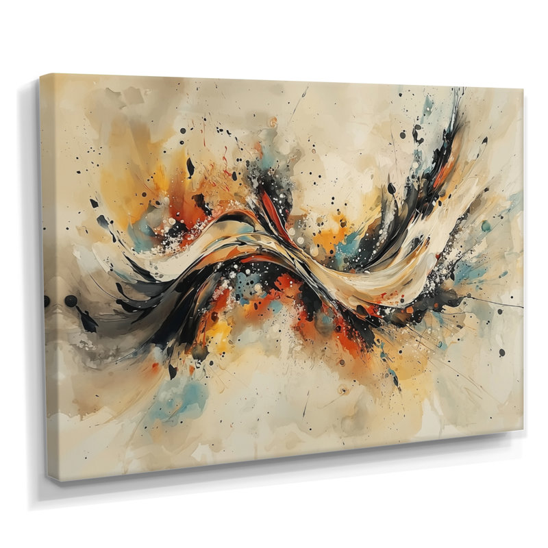 Nykhia - Abstract Wall Art, H 16 po x l 32 po, Toile tendue, Ne s'applique pas