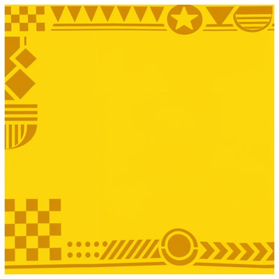 Édredon à bordure géométrique jaune