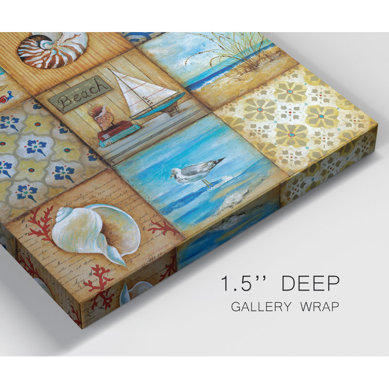 Beach Scenes - Impression sur toile tendue, H 16 po x l 16 po x P 1 po