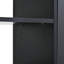 Rangement pour chaussures d'entrée avec 4 tiroirs rabattables, noir, 2 rangements modernes pour le couloir-924985402