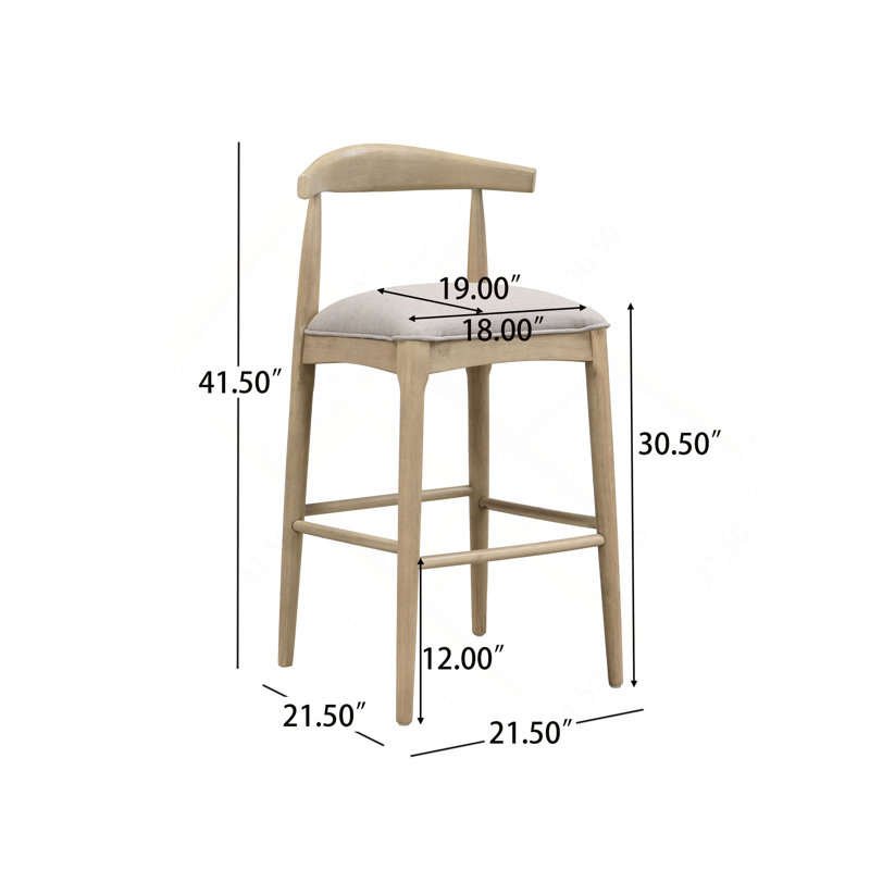TABOURET EN TISSU (ENSEMBLE DE 2), Gris, Naturel