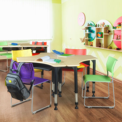 Bureau d'école à hauteur réglable 28 po avec rangement pour livres Boomerang