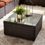 Miacomet Modular PE Rattan Garden Sofa Set and Table for Modern Gardens and Patios (Cover Included)-2147318854-2147318855