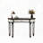 47" Half-Moon Mirrored Console Table With Glass And Drawer-1034510125