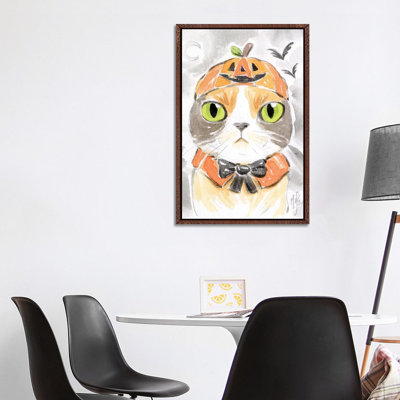 Cat - Pumpkin by Martin Hsu - Painting on Canvas