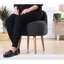 Corbett 48cm Wide Round Solid Colour Footstool Ottoman-295655871