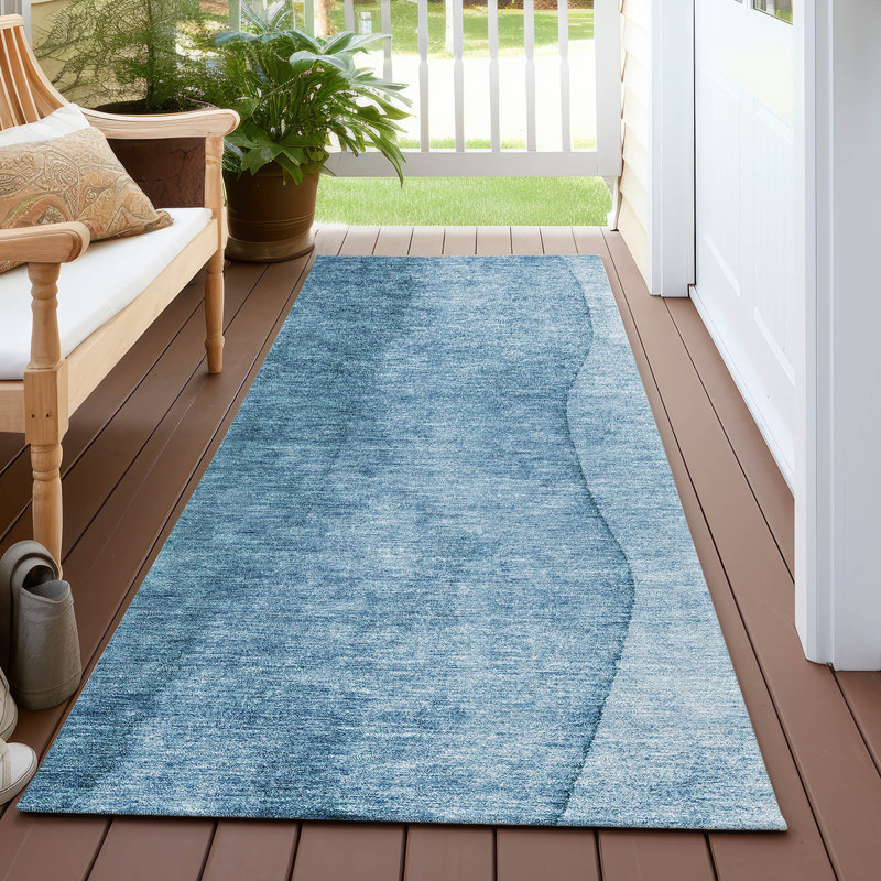 Kaylani Washable Ombre Indoor / Outdoor Rug, Runner 2'3" x 7'6"