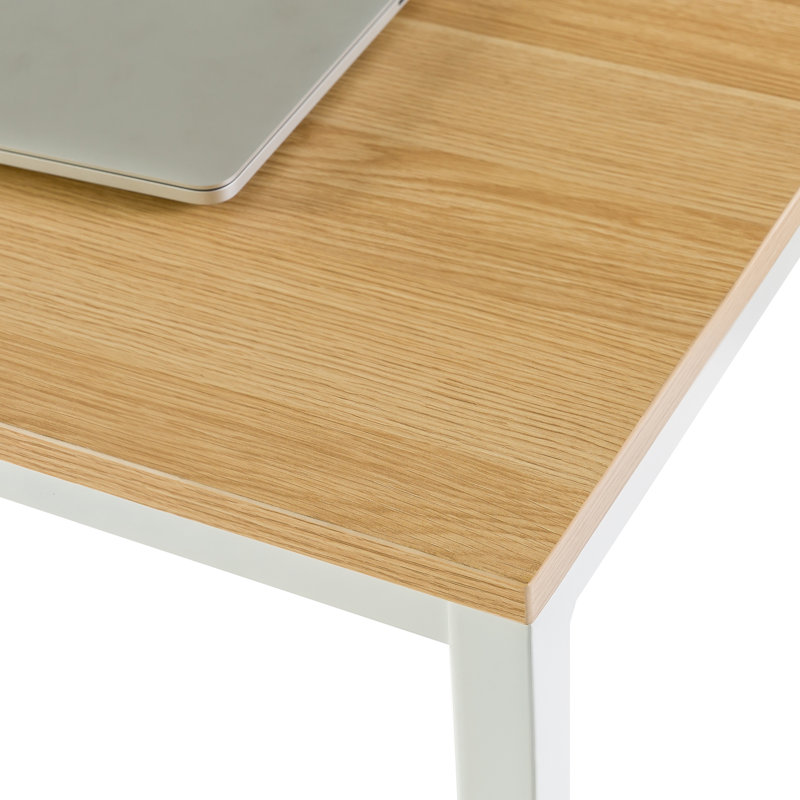 Chelmsford Metal Base Dining Table, Light Brown/White