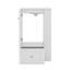 Meuble-lavabo de 20 po avec lavabo en céramique, tiroir et tablettes latérales ouvertes avec barre à serviettes en bois de pin-121361384