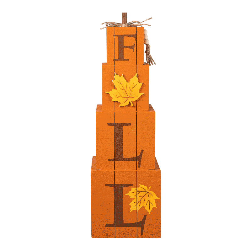 Décoration de porche en bois réversible 25,5 "H Halloween and Fall