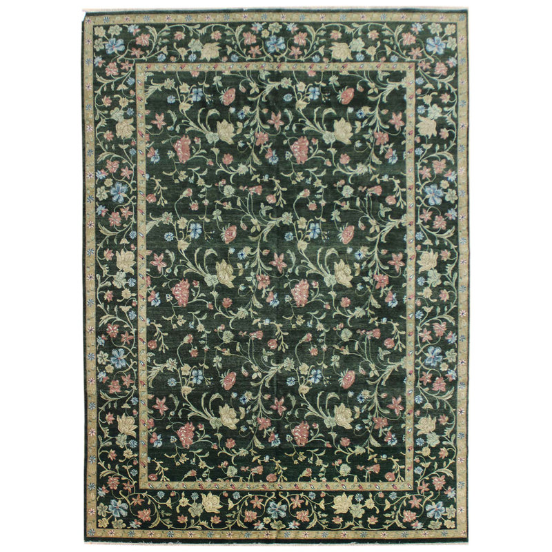 Savonnerie One-of-a-Kind 9'11" x 13'11" Area Rug in Forest/Green