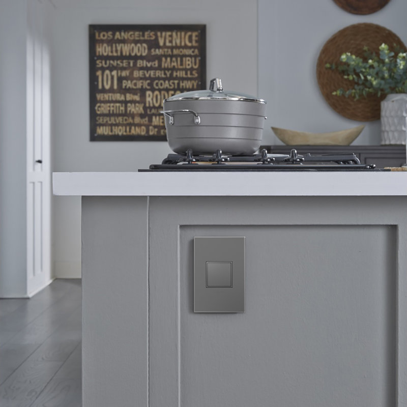 Adorne® 15A 1-Gang Tamper-Resistant Pop-Out Outlet with Wall Plate, Magnesium Grey