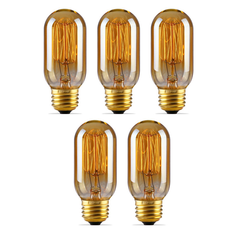 40W E27 Dimmable Incandescent Vintage Edison Tube Light Bulb Amber