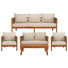 Sulaimon 5 Piece Patio Covnersation Set