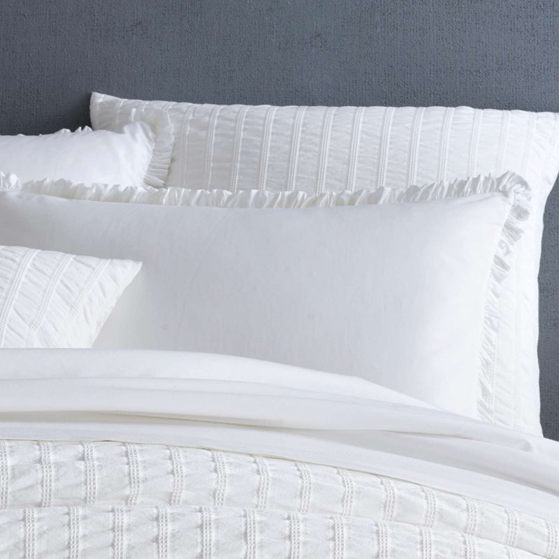 Classic Ruffle Sham, Standard, White