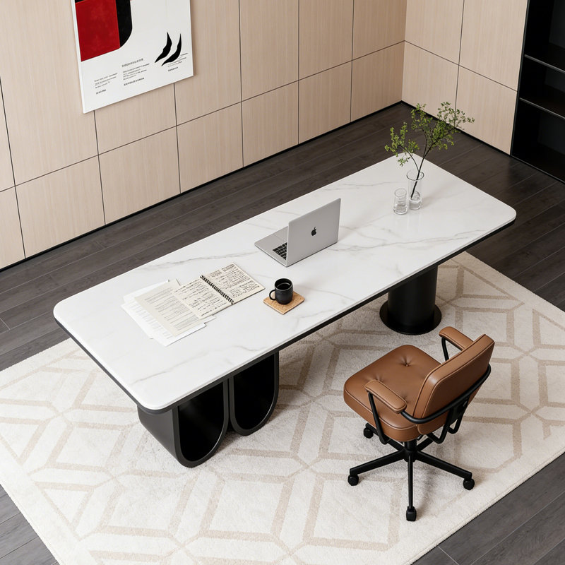 Bureau luxueux et moderne, H 29,53 po x l 55,12 po x P 27,56 po