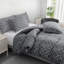 Premium Reversible Duvet Cover Set with Zipper Closure and Corner Ties-122515732