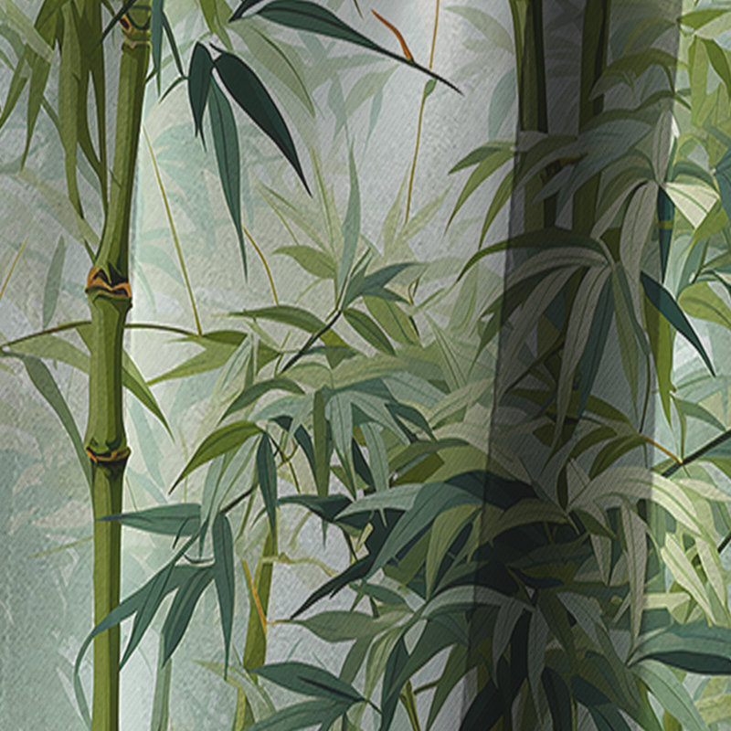 Bambou Zen Tropical Motif VI - Rideau floral - Rideau occultant floral - 1 panneau, L 52 po x L 84 po
