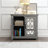 Blaire 29.3" H 2-Door Mirrored Wood Accent Cabinet-53010427