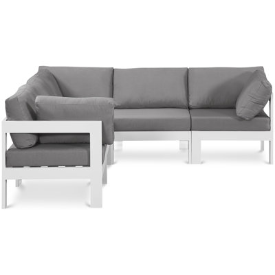 Lareen 90'' Wide Patio Sectional with Cushions