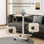 Bureau d'ordinateur mobile à hauteur ajustable - Table d'ordinateur à roulettes avec roues verrouillables pour le bureau à domicile et l'espace de travail