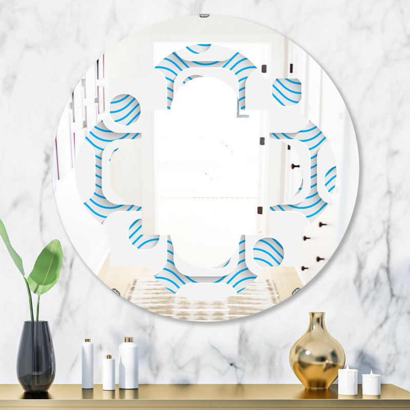 Miroir mural Quatrefoil, 23.6" x 23.6", Quatrefoil 3D III