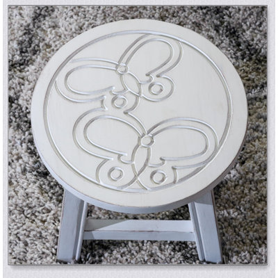 Carved Wooden Step Stool With Whimsical Designs And Sturdy Construction For Safe And Stylish Use In Any Room